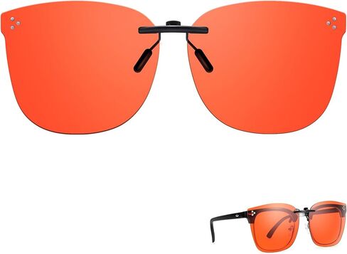 نظارات TJUTR Clip On Blue Light Blocking للنظارات الطبية الكبيرة، نظارات مضادة لإجهاد العين، فكرة لتلفزيون ألعاب الكمبيوتر in Kuwait