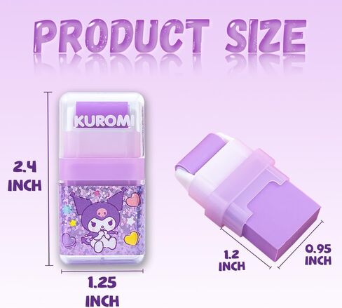6 Pack Cartoon Kawaii Creative Roller Erasers, Funny Pencil Erasers with Cover and Clean up Roller for Kids Back to School Supplies and Party, Gift Supplies in Saudi Arabia