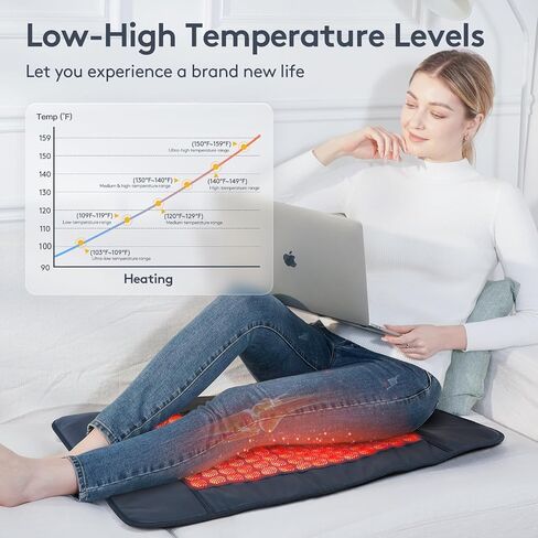 UTK Infrared Heating Pads for Back, Far Infrared Heating Pad for Pain Relief, Electric Heating Pads with 126 Natural Jade Stones, Fast Heat-up, Medium Size: 21x31 Inches in Saudi Arabia