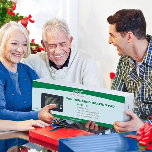 منصات التدفئة بالأشعة تحت الحمراء utk للظهر، وسادة التدفئة بالأشعة تحت الحمراء البعيدة لتخفيف الآلام، منصات التدفئة الكهربائية مع 126 حجر اليشم الطبيعي، تسخين سريع، حجم متوسط: 21 × 31 بوصة in Kuwait