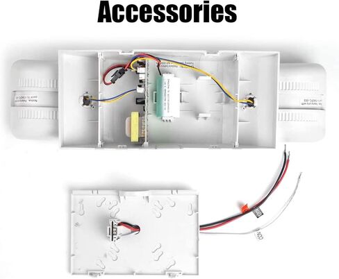 Commercial Emergency Light, UL Certified, White Emergency Light Fixture with 2 LED Square Heads Adjustable & Backup Batteries Exit Lighting（6Pack） in Saudi Arabia