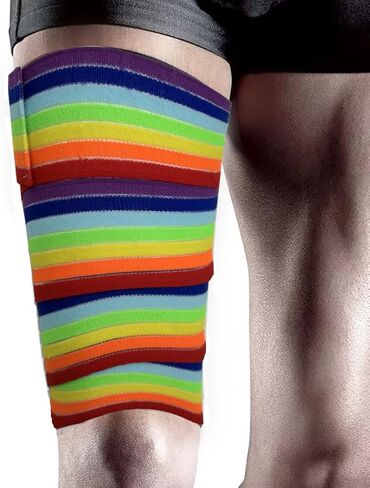 Elastic Thigh High Compression Support Bandage, Full Thigh Brace Wrap, Plus Size Thigh Compression Garment Trimmer, Thigh Workout Wrap, Adjustable (Black) in Kuwait