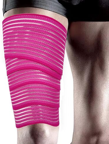 Elastic Thigh High Compression Support Bandage, Full Thigh Brace Wrap, Plus Size Thigh Compression Garment Trimmer, Thigh Workout Wrap, Adjustable (Black) in Kuwait