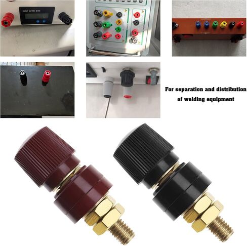 ECSiNG 4PCS Binding Post 555 Type M8 Post Terminal Brass Pillar Terminal Block 0V-380V 200A M8 Thread for Electric Welding Machine Truck Car 2 Black & 2 Red in Saudi Arabia