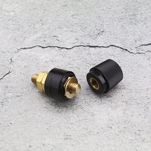 ECSiNG 4PCS Binding Post 555 Type M8 Post Terminal Brass Pillar Terminal Block 0V-380V 200A M8 Thread for Electric Welding Machine Truck Car 2 Black & 2 Red in Saudi Arabia