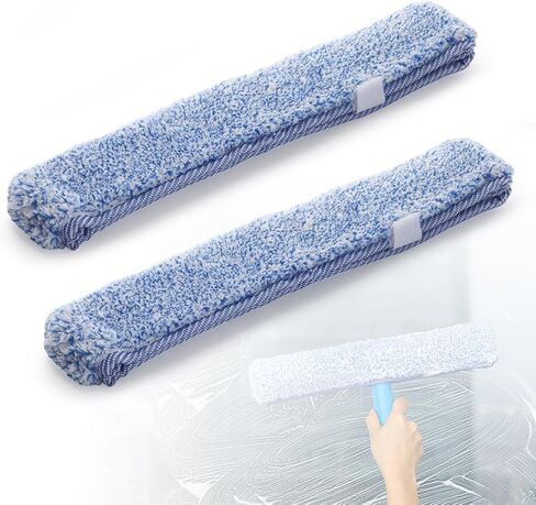 بديل عبوة LANMU مقاس 14 بوصة من الألياف الدقيقة متوافق مع منظف النوافذ MR.SIGA، غلاف قابل للغسل وإعادة الاستخدام لأداة تنظيف النوافذ (عبوتان) in Kuwait