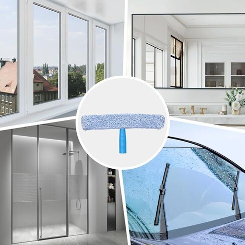 بديل عبوة LANMU مقاس 14 بوصة من الألياف الدقيقة متوافق مع منظف النوافذ MR.SIGA، غلاف قابل للغسل وإعادة الاستخدام لأداة تنظيف النوافذ (عبوتان) in Kuwait