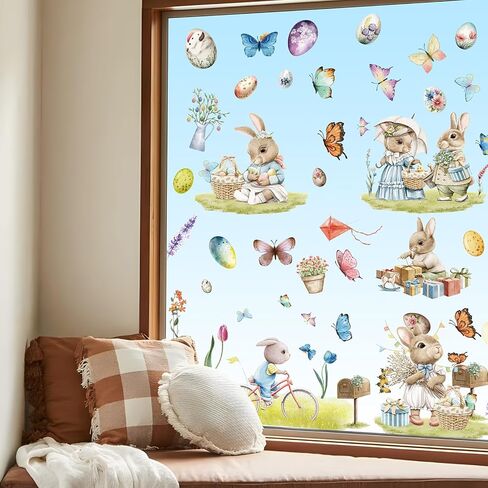 Spring Window Clings, YUOROS Butterfly Flower Window Stickers for Glass Windows in Saudi Arabia