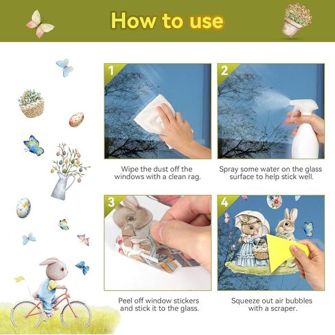 Spring Window Clings, YUOROS Butterfly Flower Window Stickers for Glass Windows in Saudi Arabia