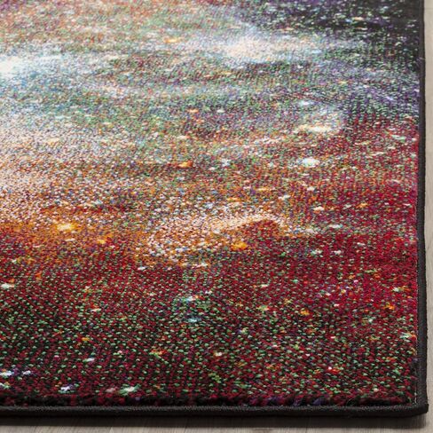 مجموعة SAFAVIEH Galaxy Collection 2'3" x 10' أرجواني / متعدد GAL109P مجردة غير قابلة للتساقط، سجادة غرفة المعيشة، مدخل الردهة، غرفة النوم، عداء in Saudi Arabia
