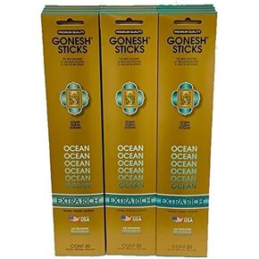 Gonesh Incense Sticks Extra Rich Collection: Ocean 12 Pack (20 Sticks/Pack)