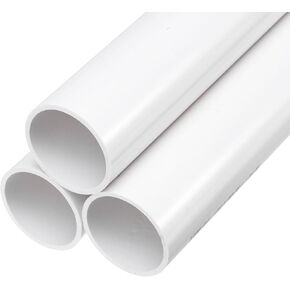 1.4" x 1.6" PVC Rigid Pipe High Impact 1.6ft Round Pipe, [for Plumbing, Electrical Conduit, Water Pipe, Garden Irrigation] - 36 x 40mm/ 3 Pack/Black