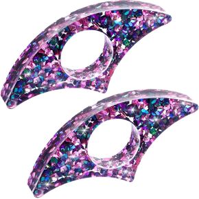 TIESOME Rhinestones Thumb Book Page Holder, Glitter Dimond Painting Thumb Bookmarks Sector Resin Book Opener Book Accessories for Birthday Thanksgiving Party Wedding Gifts(Pink Blue)