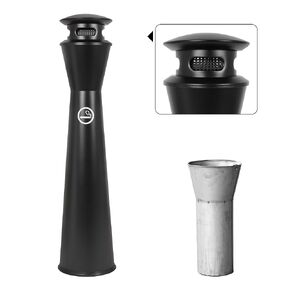 Stainless Steel Trash Receptacle Disposal Outdoor Trash Can Stand up Garbage Bin High-Capacity Waste Container for Home, Garage, Construction Site, Pool, Office, Restaurant in Kuwait