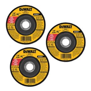 DEWALT DW4514 4-1/2-Inch by 1/4-Inch by 7/8-Inch Metal Grinding Wheel (3)