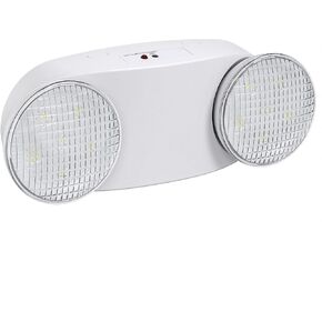 Emergency Light with Battery Backup, Commercial Hardwired Exit Lighting Fixtures, Two Adjustable Head LED Emergency Lighting, AC 120-277V, UL Certified (1Pack)