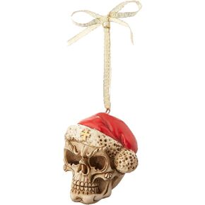 Design Toscano Skelly Claus II Gothic Skull Christmas Tree Ornament, Single