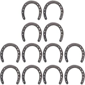 HANABASS 12 pcs Cast Iron metal horseshoe wall decor cast iron horseshoe decor good luck horseshoe Horseshoe Wall Decoration
