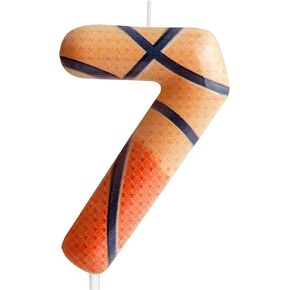 Basketball 13th Birthday Candle Brown Basketball Themed Cake Candles Happy Birthday Party Cake Topper for Boy Girl Kid Sport Theme Party Decorations Celebration Supplies