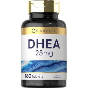 Carlyle DHEA 25mg Supplement | 180 Vegetarian Tablets | for Men and Women | Non-GMO & Gluten Free