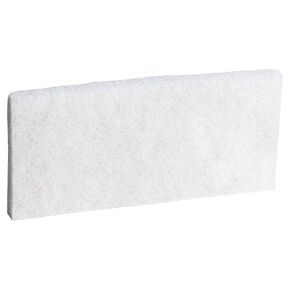 3M Doodlebug Utility Pad, 4-5/8" x 10", White, 5 Pads/Box, 4 Boxes/Case, Buffs and Cleans Glass, Ceramic Tile, Fiberglass, Floors, Swimming Pools