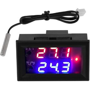 Temperature Controller, PID Temperature Controller Kit Digital Display Microcomputer Thermostat Temperature Controller Switch Temperature Sensor for Air Conditioning