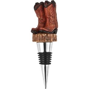 Foster & Rye Cowboy Boot Bottle Stopper and Wine Pourer, Wine Stoppers for Wine Bottles, Wine Bottle Stoppers for Glass Bottles, Wine Toppers Set of 1