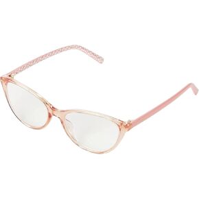 Kate Spade New York Women's Roanne Blue Light Readers Cat Eye Reading Glasses, Pink/Demo Lens, 54mm, 16mm + 2.5