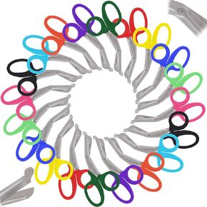 OdontoMed2011 20 pcs EMT 7.5" Trauma Shear Heavy Duty Assorted Rainbow, Ideal for EMS, Nurse, Medic, Police and Firefighter, Strong Enough to Cut A Penny in Half