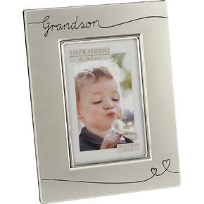 Silverplated Grandson Photo Frame 4 x 6