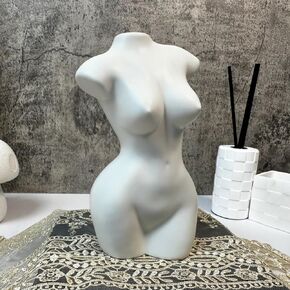 Body Vase Female Form,Woman Body Vase,Butt Vases Bust Vase,Cute Funny Novel Funky Vase Home Decor,Matte White Ceramic