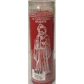 La Santisima Muerte (Holy Death) 7-Day Unscented Red Candle in Glass in Saudi Arabia