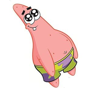 10 Inch Patrick Star Starfish Spongebob Squarepants Removable Peel Self Stick Adhesive Vinyl Decorative Wall Decal Sticker Art Kids Room Home Decor Girl Boy Children Bedroom Nursery Baby 5 x 10 Inch