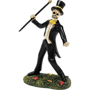 Department 56 Village Collection Accessories Halloween Dead Astaire Dapper Skeleton Figurine, 3.6 Inch, Multicolor