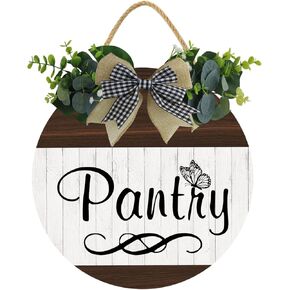 KPSheng Pantry Door Wall Decor Home Decor,Pantry Wall Kitchen Decor, Pantry Sign Kitchen Pantry,Pantry Decorative Wood Sign, Pantry Hanging Sign Home Decor 11in