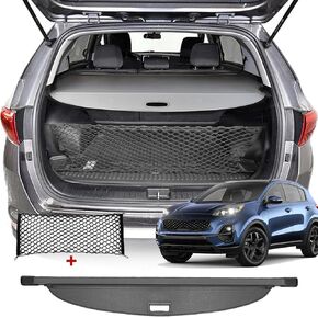 Cargo Cover for Kia Sportage 2024 2023 Accessories, Retractable Trunk Cover Privacy Security Screen Luggage Shield Shade for 2023 2024 Kia Sportage Accessories(Leather)
