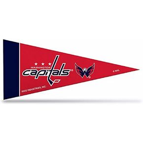 Rico Industries NHL Washington Capitals 4-Inch by 9-Inch Classic Mini Pennant Décor
