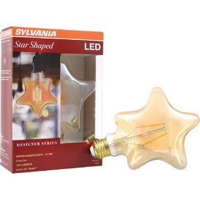 SYLVANIA LED Vintage Diamond Shaped Light Bulb, 2175K Amber Glow, 1 pack