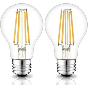 12V Edison Bulb 6W E26 12V LED Bulb 3000K 60W Equivalent, AC/DC 12V 24V Low Voltage LED Light Bulb for RV Camper Marine, Off Grid Cabin, 4 Pack