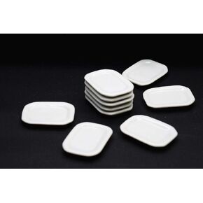 10 White Cearmic Plate Dish Bowl Dollhouse Miniatures Toys & Food Kitchen by Handmade