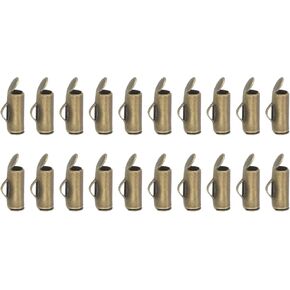 uxcell 100Pcs Slide on End Clasps, 10mm Tube Ball Bead Slider Crimp Ends for Multi-Strand DIY Craft Making, Bronze Tone