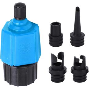 Paddleboard Pump Adapter Accessories Air Valve Pump Adapter with 4 Air Valve Nozzles for Inflatable Boat Dinghy Kayak
