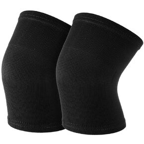 WLLHYF Kids Knee Sleeve Brace 1 Pair Children Knee Support Pad Breathable Elastic Soft Knee Protectors for Kids Child Girls Boys Teens Basketball Volleyball Sports (Medium)