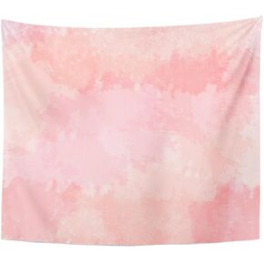 Emvency Tapestry Colorful Abstract Light Pink Blush Coral Digital Watercolor Red Floral Color Home Decor Wall Hanging for Living Room Bedroom Dorm 60x80 inches