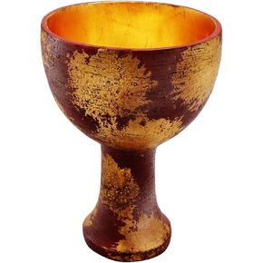 Playcoshow Holy Grail Cosplay Accessories Collection Resin Replica Halloween Christmas Home Decoration Xmas Decor (Gold)