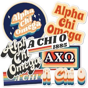 Desert Cactus Alpha Chi Omega 70's Themed Sticker Sheet Decal Laptop Water Bottle Car (70's Sheet)