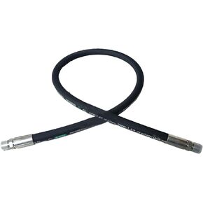 HaiChi 15611-06-06 Hydraulic Hose Swivel Assembly 3/8" Hydraulic Hose 48" Long， 4785 psi-US, Black