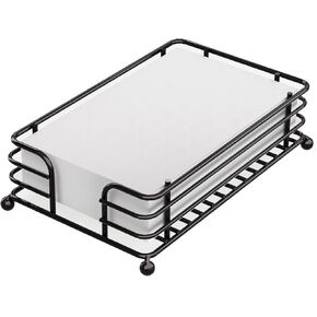 Guest Towel Holder, Napkin Holder for Bathroom, Modern Iron Paper Towel Holder Tray, Flat Disposable Hand Towel Holder, Napkin Dispenser, Napkin Holder for Table/Bathroom/Hotel/Dinner/Kitchen, Black