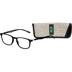 Tri Focus SAV Unisex E2305 Progressive Blue Light Reading Glasses - 3 Focal Points, Blue Light Protection, Flexible Spring Hinge Progressive Blue Light Readers for Men and Women, Black, +2.00