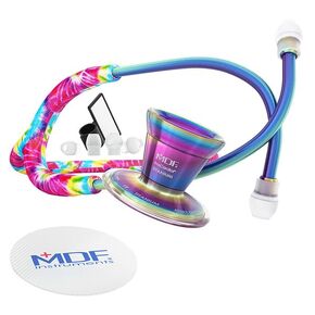 MDF Instruments Haight-Ash Kaleidoscope ProCardial Cardiology Stethoscope, Lightweight Titanium, Adult, Dual Head, Haight-Ash Tube, Kaleidoscope Chestpiece-Headset, MDF797THAKL